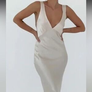 Rumored Sunset Strip Maxi Dress - Champagne (sold out online), New with Tags
